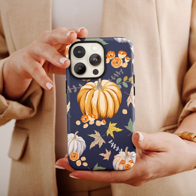 Vintage Hösthöstens Orange Pumpkin iphone case-Mat (Skapare uppladdad)