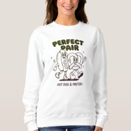 Vintage Hot Dog och Pretzel Maskot - Retro T Shirt