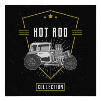 Vintage Hot rod Fototryck