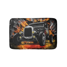 Vintage Hot rod i flamma