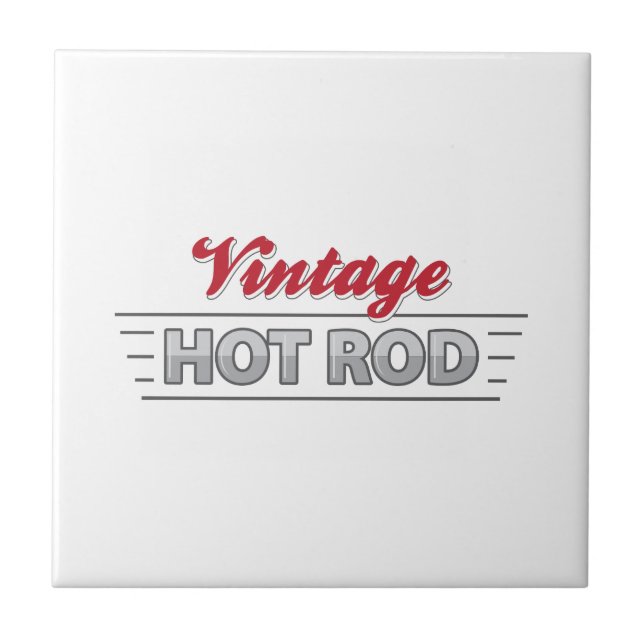 Vintage Hot rod Kakelplatta (Framsidan)