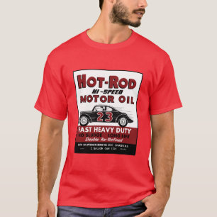 Vintage Hot-Rod Motor Oil plåtburk design T-shirt