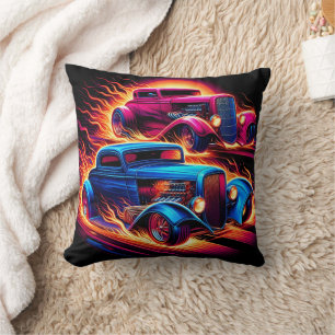 Vintage hot rod tävla under ett eländigt solnedgån kudde