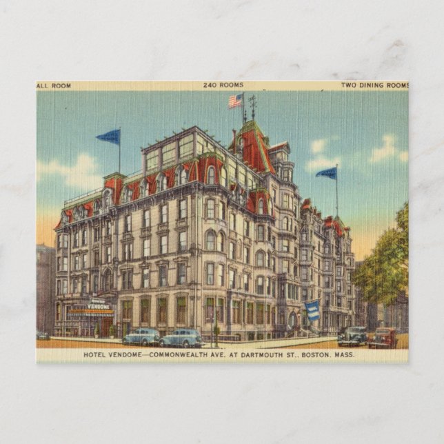 Vintage Hotel, Boston, Massachusetts Vykort (Framsida)