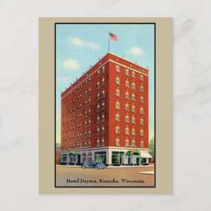 Vintage Hotel Dayton, Kenosha, Wisconsin Vykort