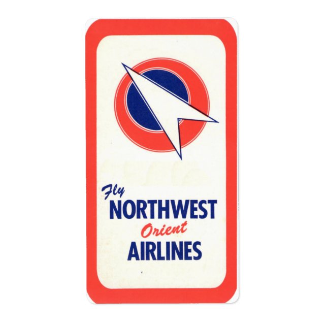 Vintage Hotel & Travel Sticker Fraktsedel (Framsidan)