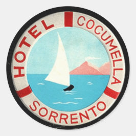 Vintage Hotel & Travel Sticker Runt Klistermärke