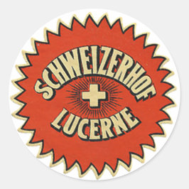 Vintage Hotel & Travel Sticker Runt Klistermärke