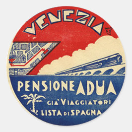 Vintage Hotel & Travel Sticker Runt Klistermärke