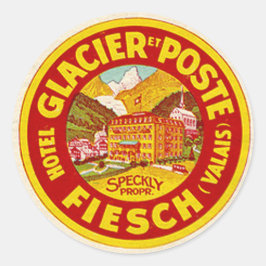 Vintage Hotel & Travel Sticker Runt Klistermärke