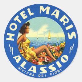 Vintage Hotel & Travel Sticker Runt Klistermärke