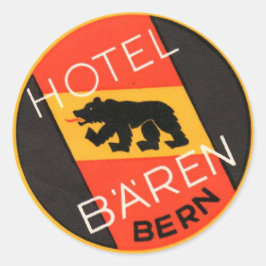Vintage Hotel & Travel Sticker Runt Klistermärke