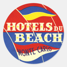 Vintage Hotel & Travel Sticker Runt Klistermärke