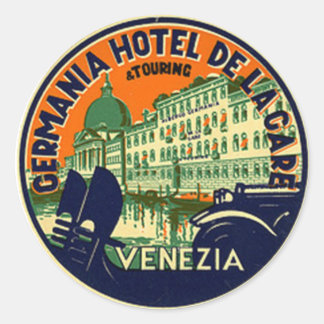 Vintage Hotel & Travel Sticker Runt Klistermärke