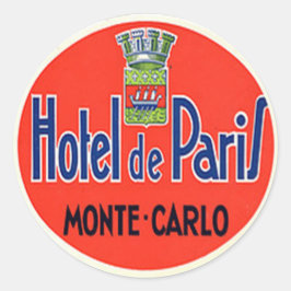 Vintage Hotel & Travel Sticker Runt Klistermärke