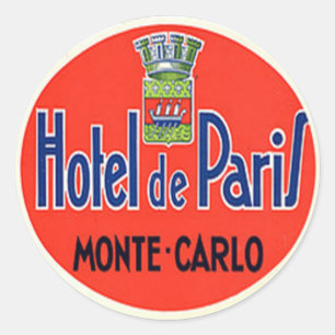 Vintage Hotel & Travel Sticker Runt Klistermärke