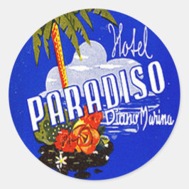 Vintage Hotel & Travel Sticker Runt Klistermärke