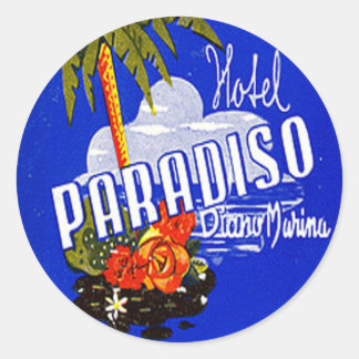 Vintage Hotel & Travel Sticker Runt Klistermärke
