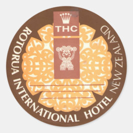 Vintage Hotel & Travel Sticker Runt Klistermärke