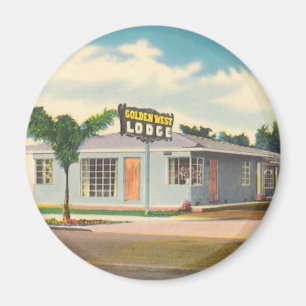 Vintage Hotell, Golden West Lodge Motel Magnet