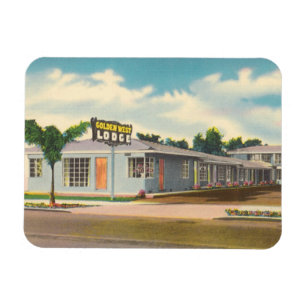 Vintage Hotell, Golden West Lodge Motel Magnet