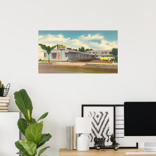 Vintage hotell, Golden West Lodge Motel Poster
