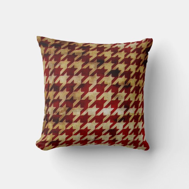 Vintage Houndstooth Kudde (Framsida)