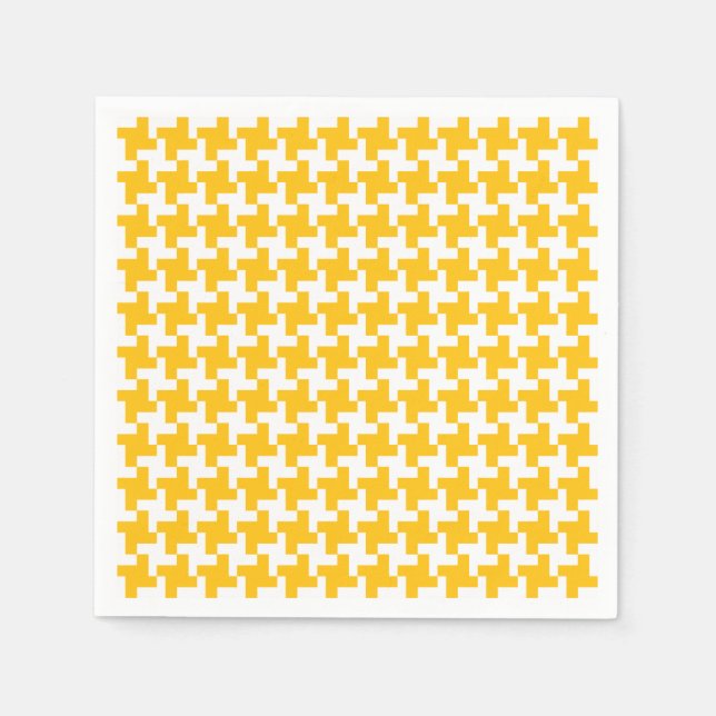 Vintage Houndstooth-mönster Pappersservett (Framsidan)