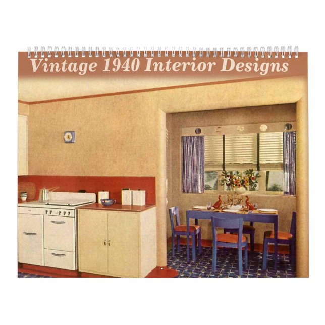 Vintage House Dec 1940s-design Kalender (Omslag)