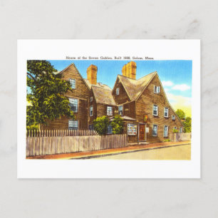 Vintage House of the Seven Gables in Salem, Mass. Vykort