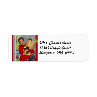 Vintage Housefru Errands springa Return-adressetik Returadress Etikett