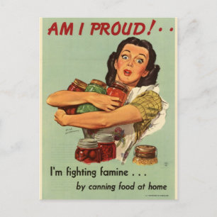 Vintage Housefru Vykort