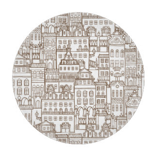 Vintage Houses: Arkitectural Seamless Mönster.