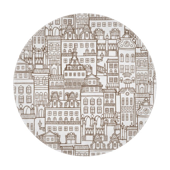 Vintage Houses: Arkitectural Seamless Mönster. (Framsidan)