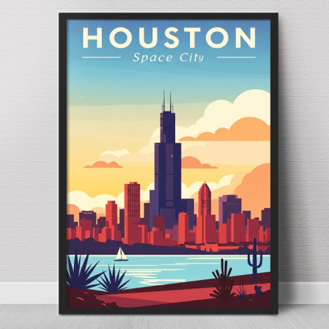 Vintage Houston Poster (Skapare uppladdad)