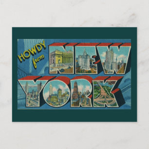 Vintage Howdy från New York-vykort Vykort