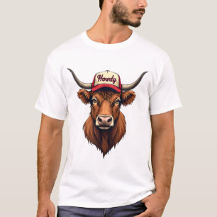 Vintage Howdy Highland Ko Western Trucker Hatt Sti T Shirt