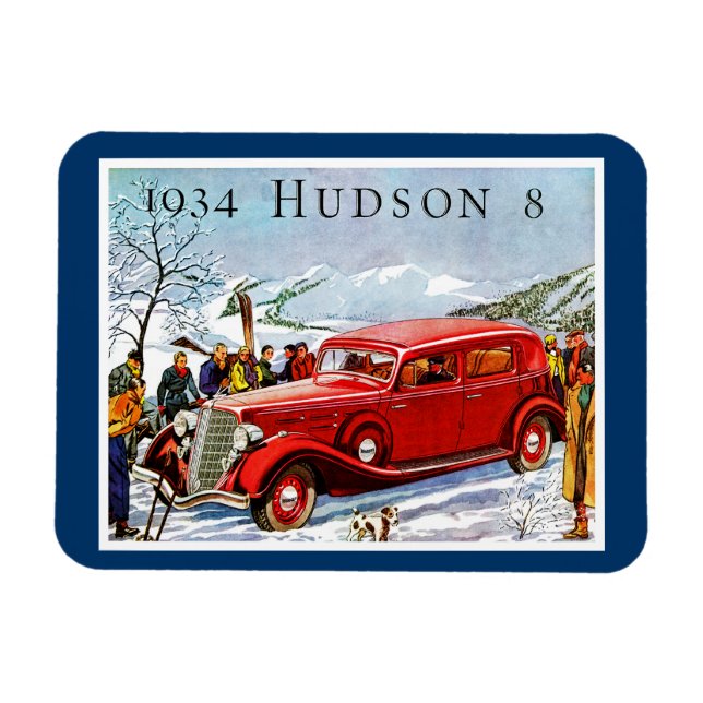 Vintage Hudson Automobile Ad Magnet (Horisontell)