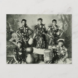 Vintage Hula Portait Vykort