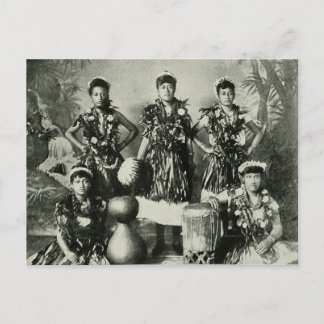 Vintage Hula Portait Vykort