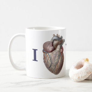 Vintage Human Anatomy, jag hatar Kärlek dig Kaffemugg