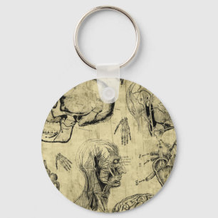 Vintage Human Anatomy Nyckelring