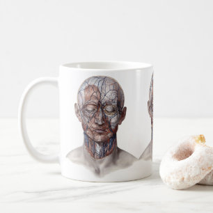 Vintage Human Anatomy Science, Head Throat Nose Kaffemugg