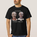 Vintage Human Anatomy Science, Head Throat Nose Tee<br><div class="desc">Två huvuden är bättre än ett. Vintage illustrerar människors hälsa och anatomi teckning,  där huvudet och ansikte har blodkärl,  vener,  ligament,  senor och muskler. En frontalvy över muskelstrukturen i nacke,  huvud och ansikte. Underbar utformning för vetenskapliga och biologiska organismer.</div>