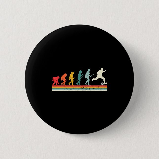 Vintage Human Evolution Fotbollsspelare Fotboll So Knapp (Framsida)