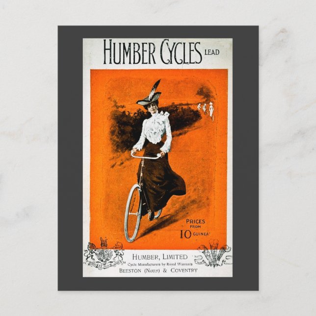 Vintage Humber Bike Advertisement Vykort (Framsida)