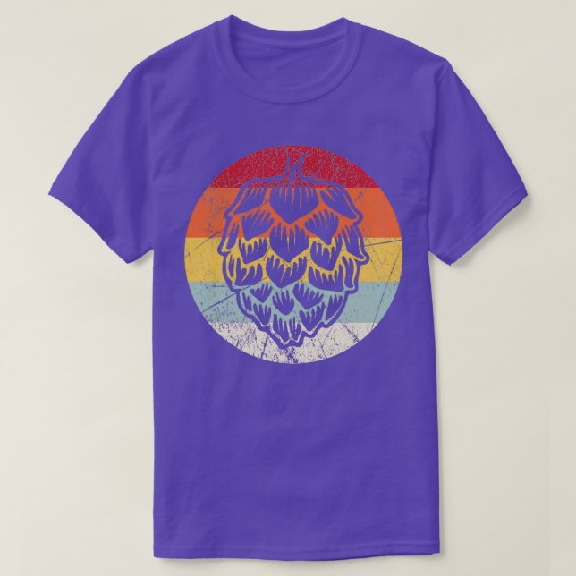 Vintage Humleblad Hantverksöl Party Hops Present T Shirt (Design framsida)