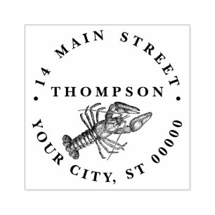 Vintage Hummer #1 Ritning Namn Returadress Stämpel