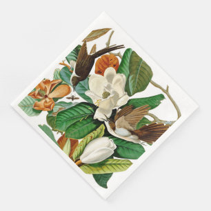 Vintage Humming Bird Blommigt Decoupage Pappersservett
