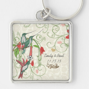 Vintage Hummingbird Bröllop Nyckelring